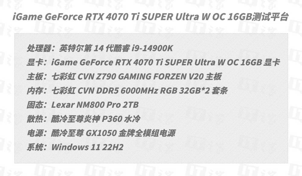 iGame GeForce RTX 4070 Ti SUPER Ultra W OC 16GB 显卡评测：2K 极致游戏体验