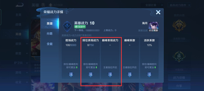 王者荣耀玩家游戏表现分介绍