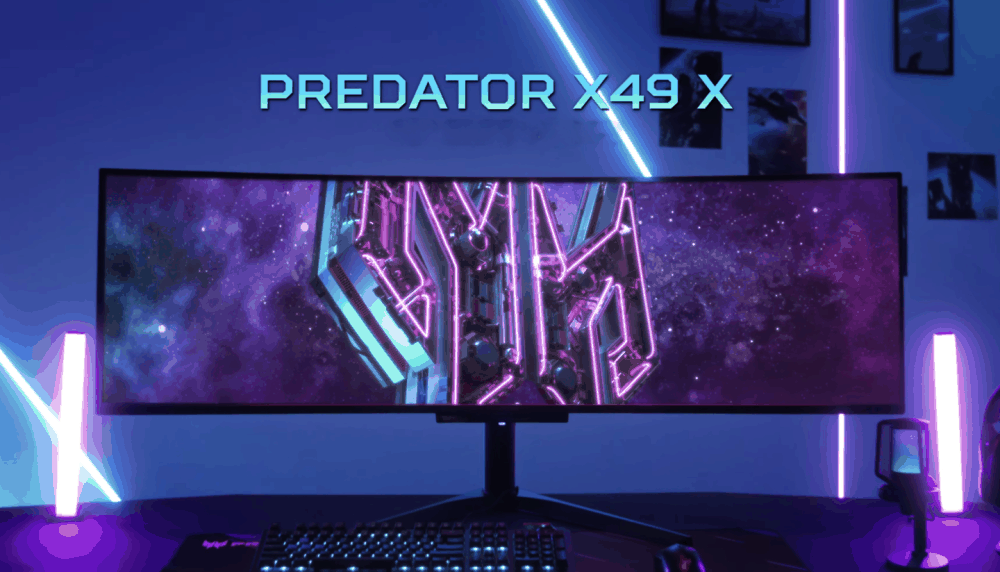 宏碁预告 Predator X49 X 48.9 英寸带鱼屏显示器，双 2K 240Hz QD-OLED