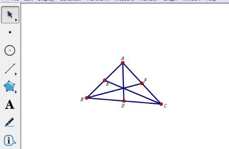 几何画板作三角形的中线的操作流程