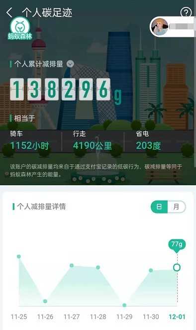 支付宝蚂蚁森林哪里查看个人减排量_支付宝蚂蚁森林低碳足迹一览