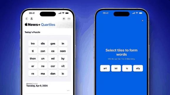 苹果iOS 17.5 Beta 1更新亮点：Apple News+新增‘Quartiles’文字游戏