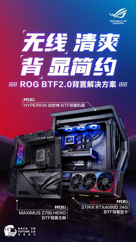 华硕 ROG BTF 2.0 系列背插板卡套装开售：Z790 HERO + RTX 4090D，23398 元起