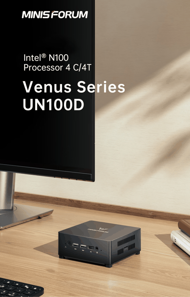 铭凡推出 UN100D 迷你主机：N100 处理器、双 2.5G 网口，949 元起