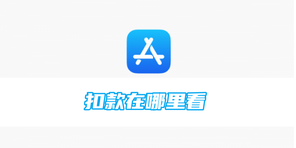 appstore扣款在哪里看