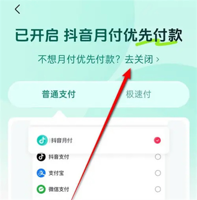 抖音支付如何优先付款