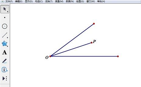 几何画板使用尺规作图法构造角平分线的操作步骤