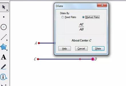 几何画板在两线段上画点使比相等的详细教程