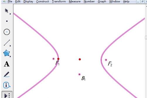 几何画板自定义工具绘制双曲线的操作步骤