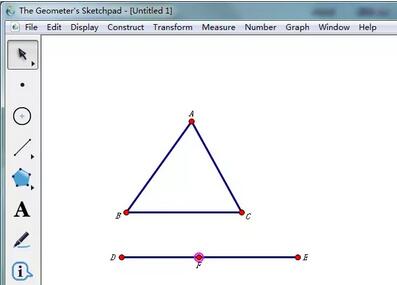 几何画板用向量控制图形移动的操作步骤