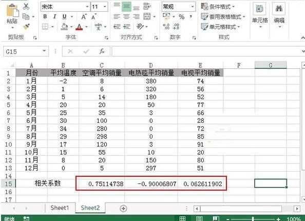 Excel使用Correl函数返回相关系数并确定属性关系的步骤方法