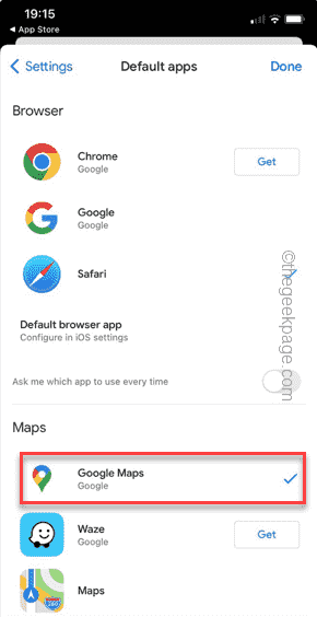 如何在iPhone中使Google地图成为默认地图