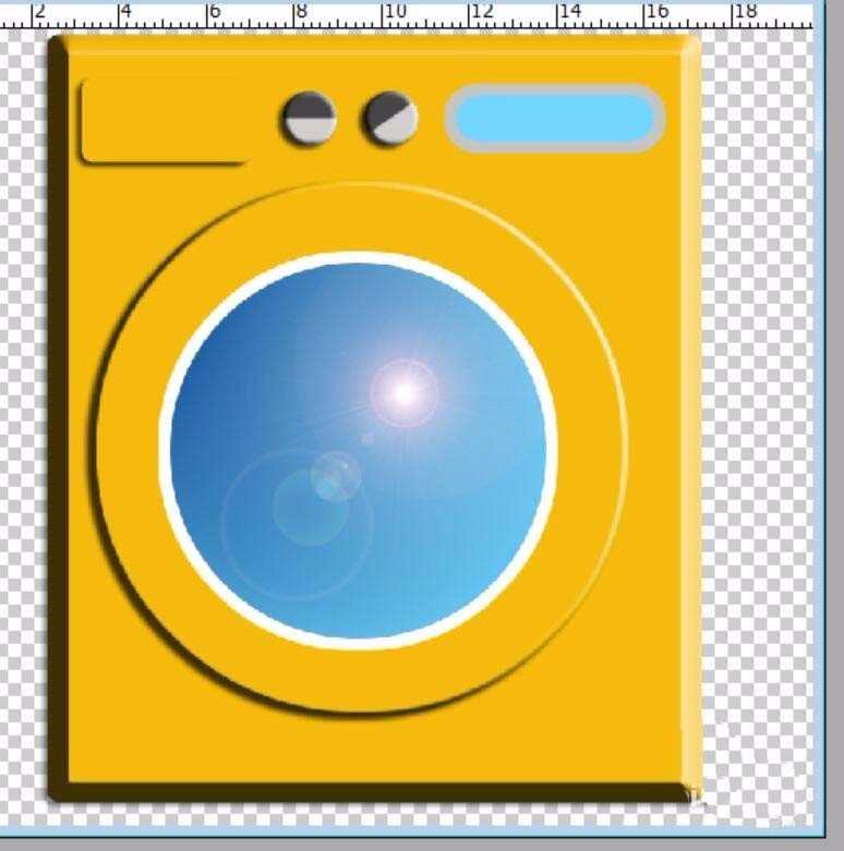 Photoshop绘制洗衣机的操作步骤