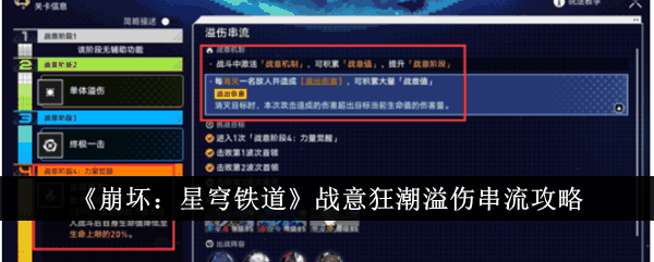 崩坏星穹铁道战意狂潮溢伤串流攻略 具体介绍