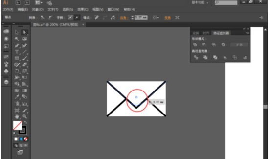 ai绘制邮件图标的操作方法