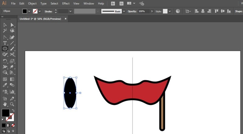 ai设计舞会面具图标的操作过程