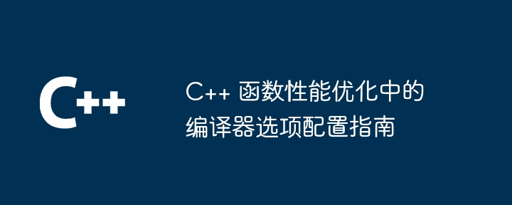 C++ 函数性能优化中的编译器选项配置指南