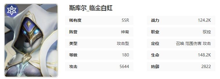 《星际52区》斯库尔角色技能属性介绍