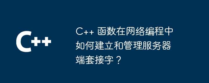 C++ 函数在网络编程中如何建立和管理服务器端套接字？