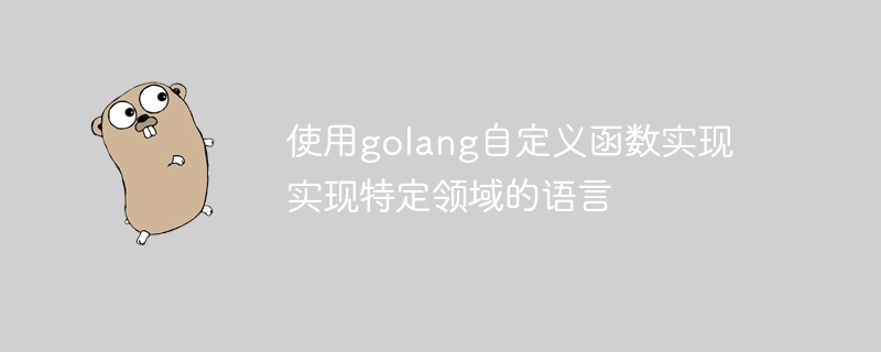 使用golang自定义函数实现实现特定领域的语言