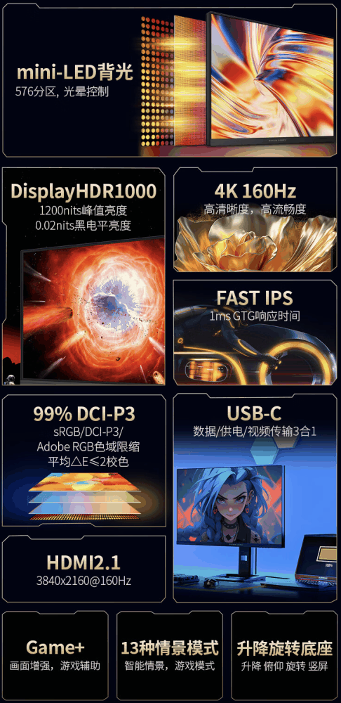 泰坦军团推出 P275MV 27 英寸显示器：4K 160Hz Mini-LED，售 2499 元