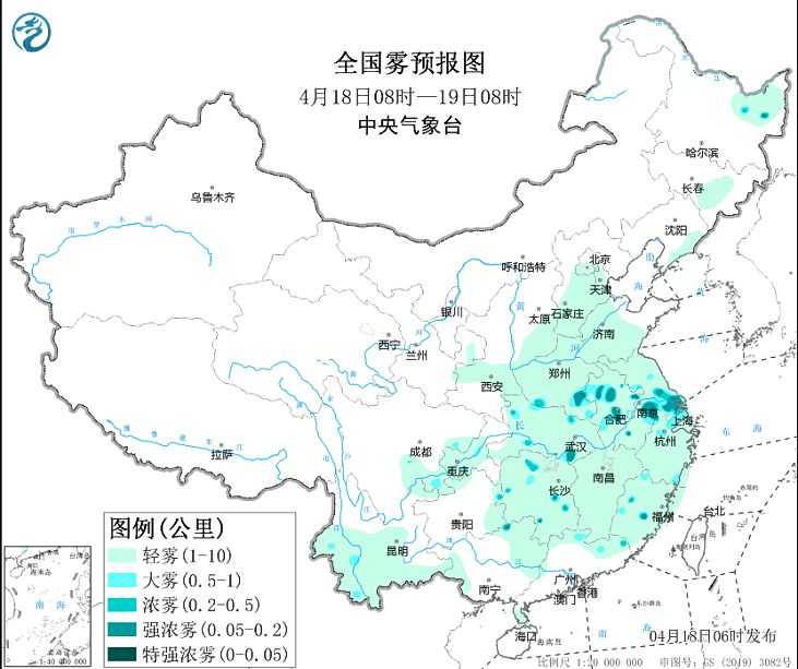 2024年4月18日环境气象预报:18日至19日西北部分地区有沙尘天气