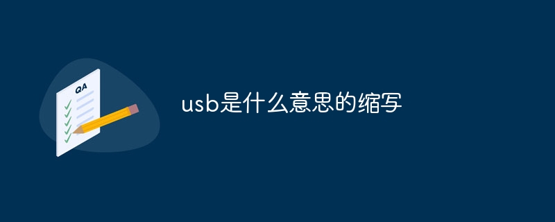 usb是什么意思的缩写