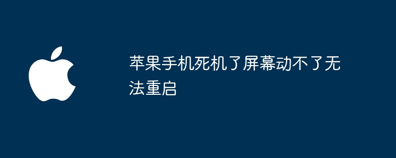 苹果手机死机了屏幕动不了无法重启