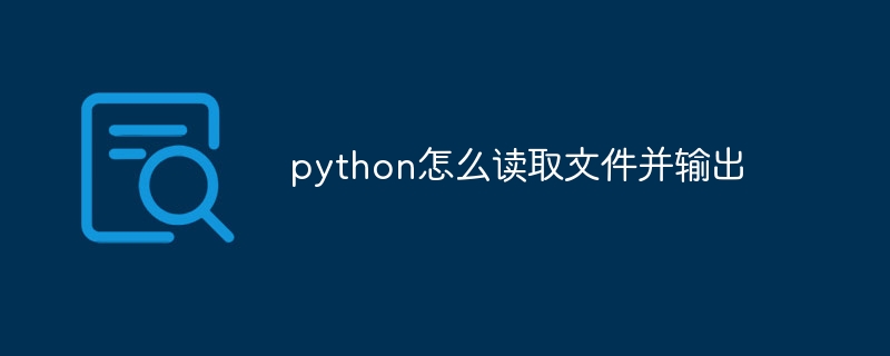 python怎么读取文件并输出