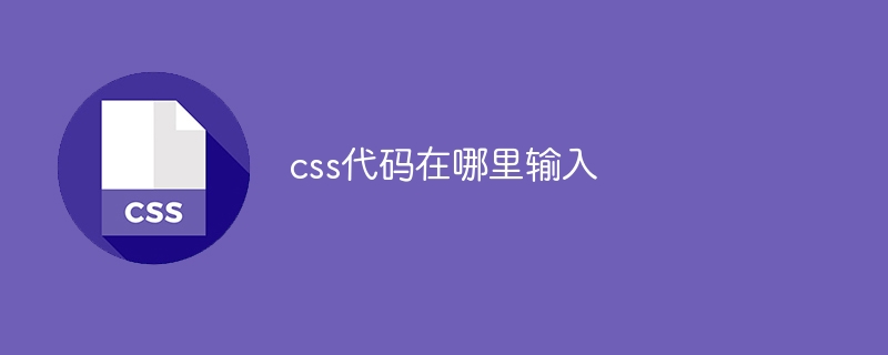 css代码在哪里输入