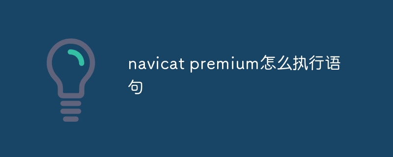 navicat premium怎么执行语句