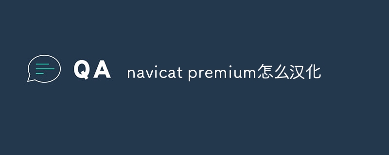 navicat premium怎么汉化