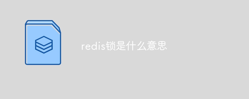 redis锁是什么意思