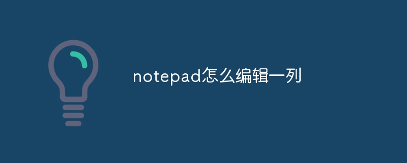 notepad怎么编辑一列