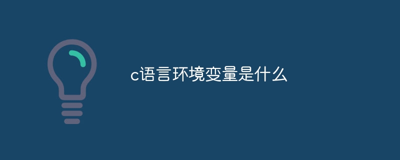 c语言环境变量是什么