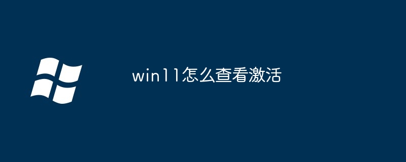 win11怎么查看激活