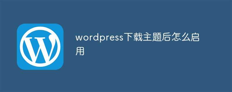 wordpress下载主题后怎么启用