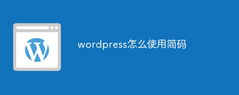 wordpress怎么使用简码