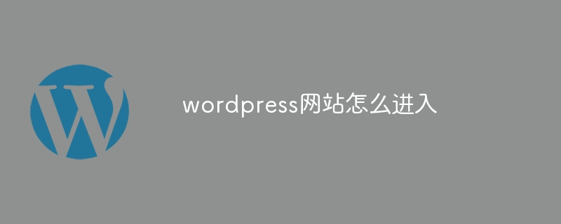 wordpress网站怎么进入