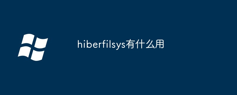 hiberfilsys有什么用