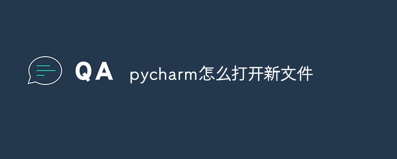 pycharm怎么打开新文件