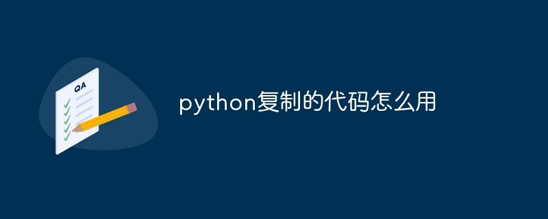 python复制的代码怎么用