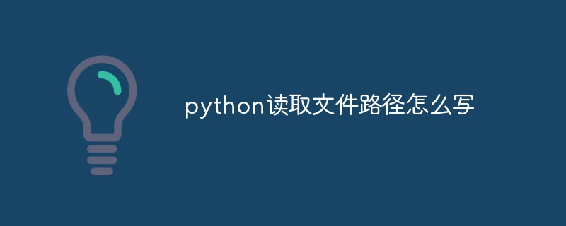 python读取文件路径怎么写