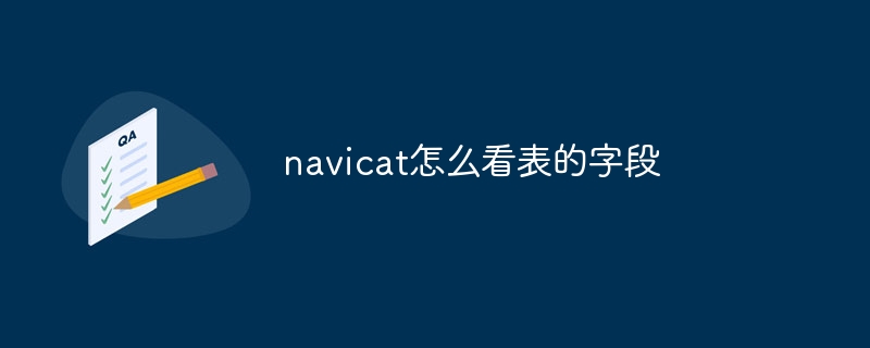 navicat怎么看表的字段