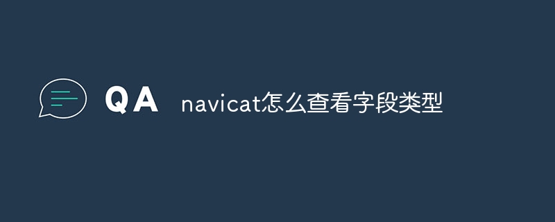 navicat怎么查看字段类型