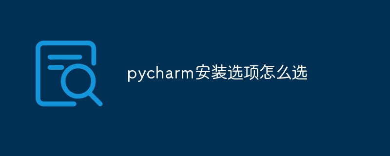 pycharm安装选项怎么选