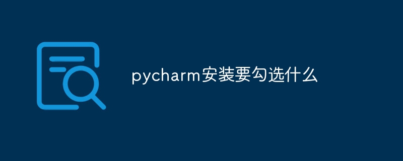 pycharm安装要勾选什么