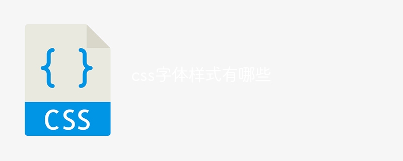 css字体样式有哪些