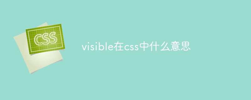 visible在css中什么意思