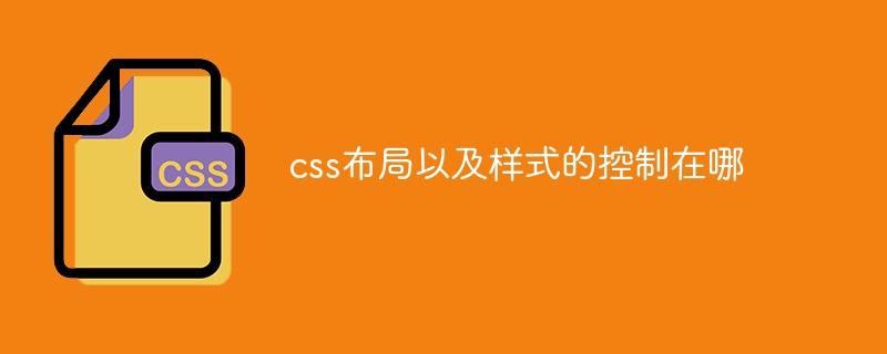 css布局以及样式的控制在哪